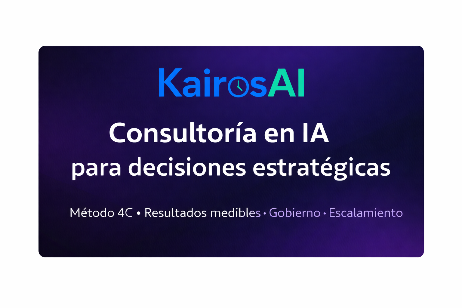 KairosAI — Consultoría en IA estratégica